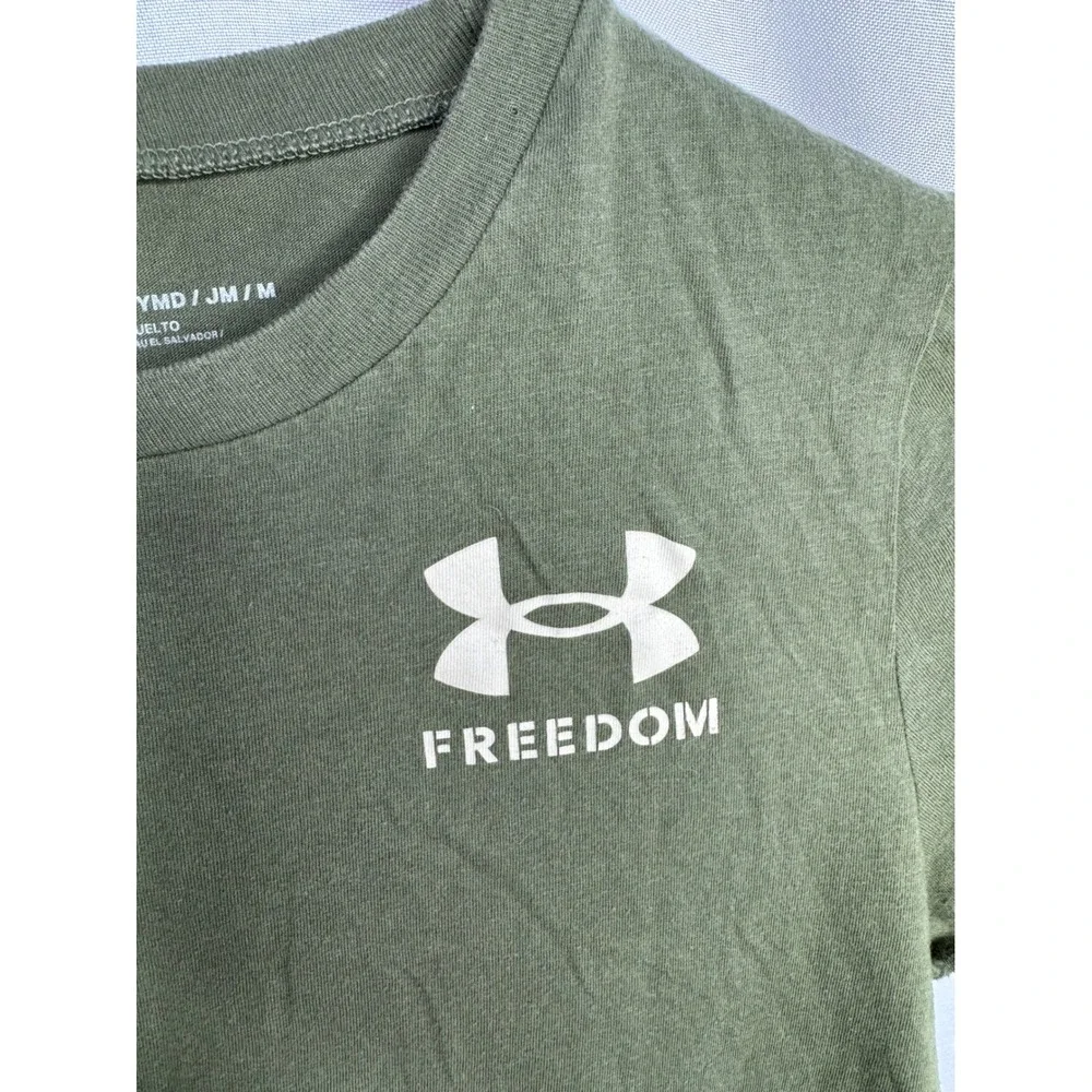 Under Armour Kids Freedom Flag T-Shirt Olive Green Youth Medium YMD JM M